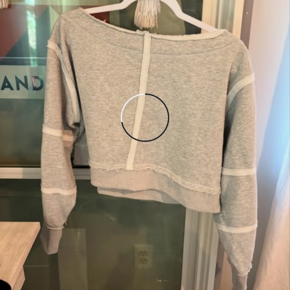 Gray Off-the-Shoulder Sweater